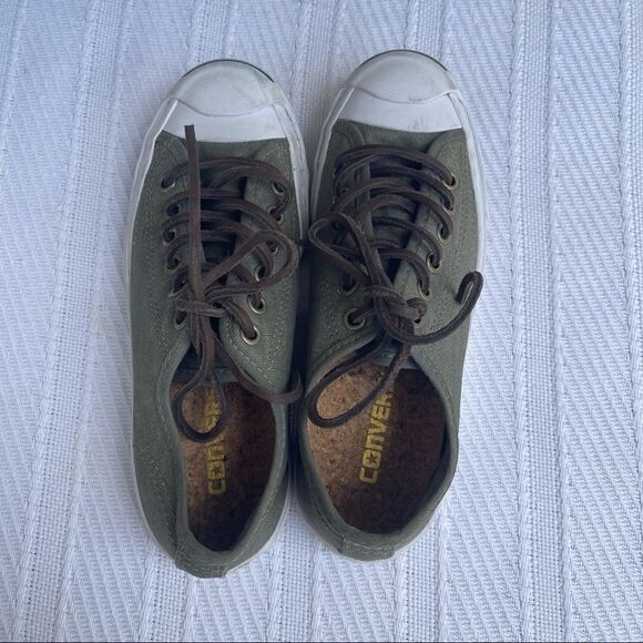 Converse Jack Purcell Unisex Mens 4 Women 5.5 JP Signature Ox Shoes Olive Green - Picture 5 of 9